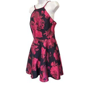 XScape Women's Purple Black Floral Special Occasions Cocktail Dress Size 10